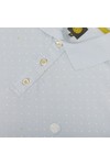 Pretty Green Mens Blue Pretty Green Sky Polka Dot Polo