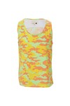 Humor Mens Multicoloured Humor Capone Green Gecko Camo Print Vest