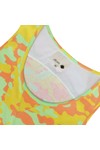 Humor Mens Multicoloured Humor Capone Green Gecko Camo Print Vest