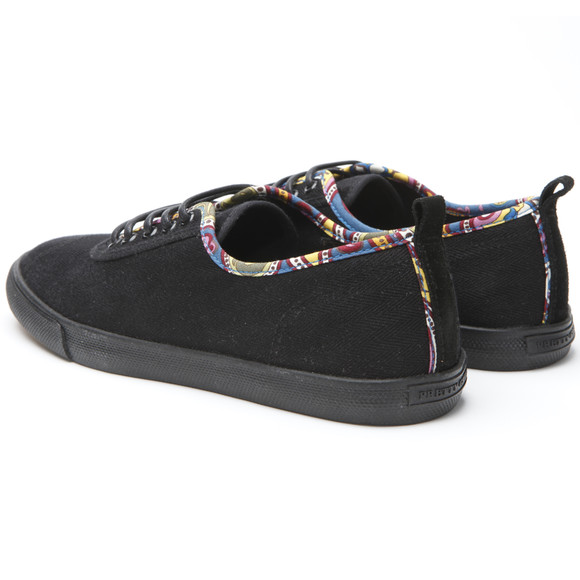Pretty Green Mens Black Pretty Green Paisley Trim Pump main image