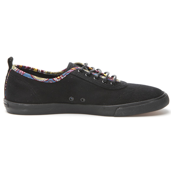 Pretty Green Mens Black Pretty Green Paisley Trim Pump main image