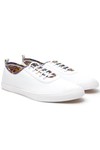 Pretty Green Mens White Pretty Green Paisley Trim Pump