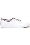 Pretty Green Mens White Pretty Green Paisley Trim Pump
