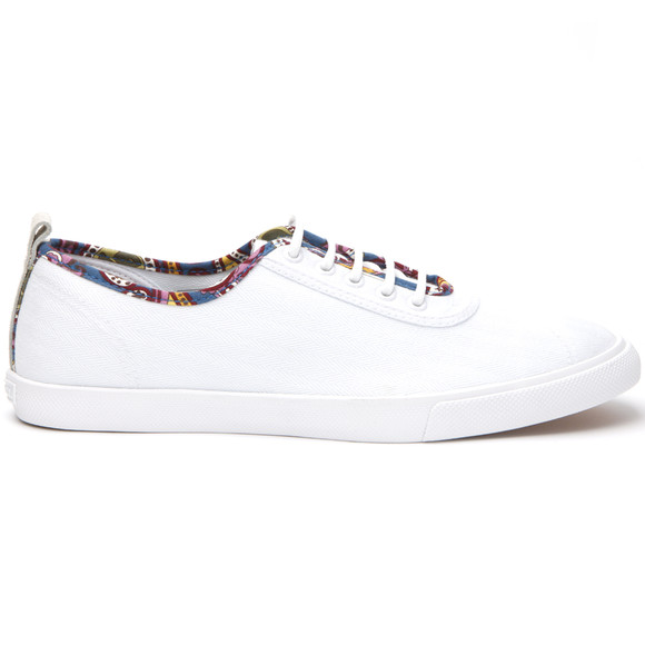 Pretty Green Mens White Pretty Green Paisley Trim Pump main image