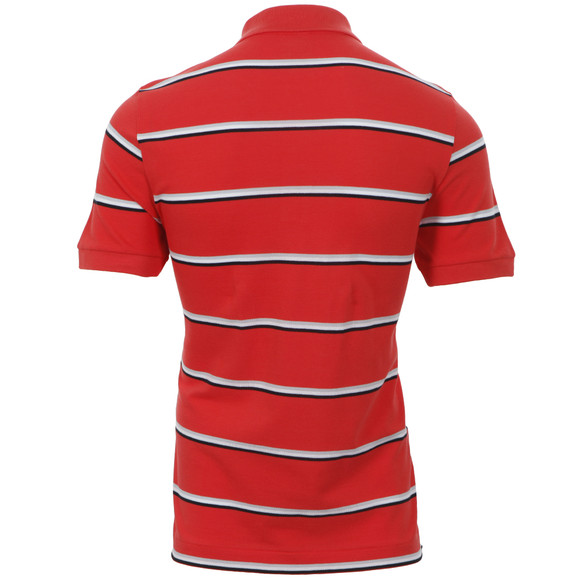 Lacoste Mens Orange Lacoste PH2502 Stripe Polo Shirt  main image