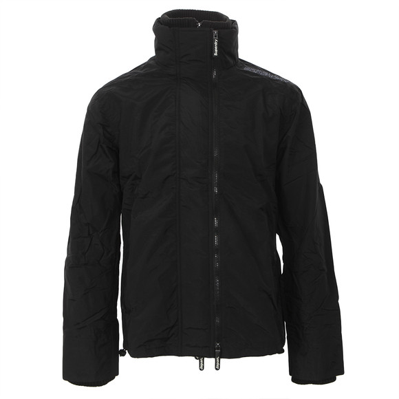 Superdry Mens Black Superdry Technical Pop Zip Windcheater main image