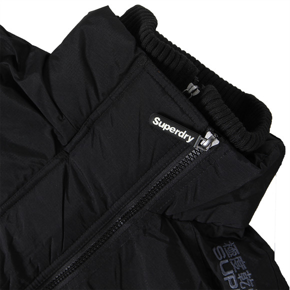 Superdry Mens Black Superdry Technical Pop Zip Windcheater main image