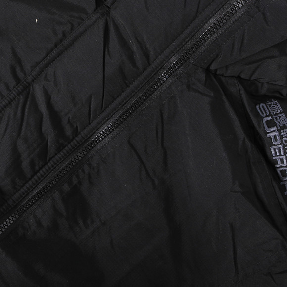 Superdry Mens Black Superdry Technical Pop Zip Windcheater main image