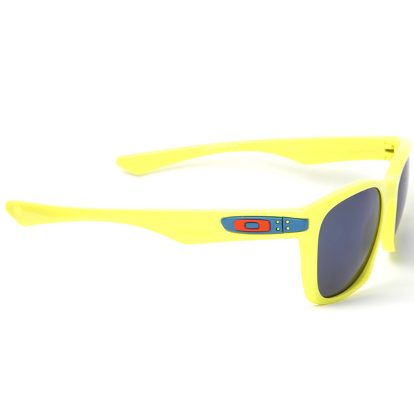 Oakley Mens Yellow Oakley Garage Rock Fathom Neon Yellow/Ice Iridium Sunglasses main image