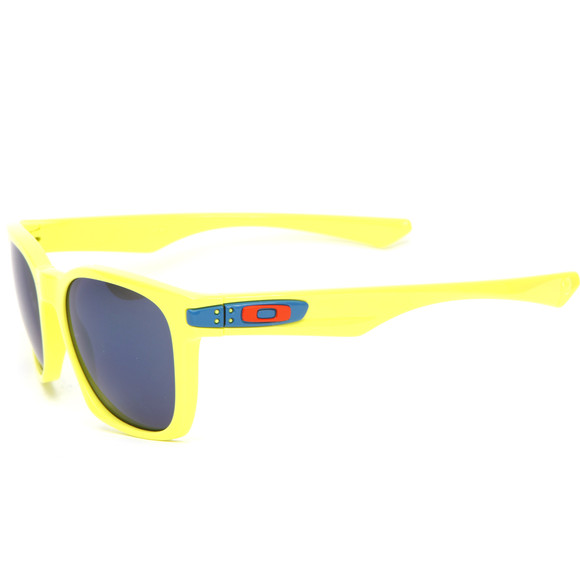 Oakley Mens Yellow Oakley Garage Rock Fathom Neon Yellow/Ice Iridium Sunglasses main image