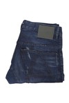 G-Star Mens Blue G-Star A-Crotch Dark Aged Destroyed Tapered Jean