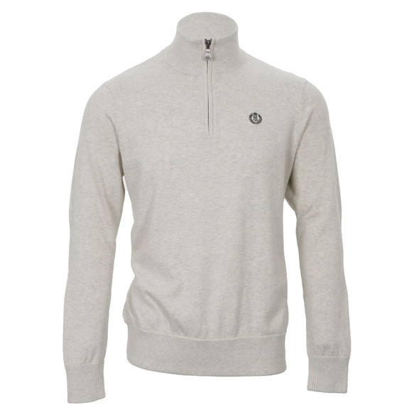 Henri Lloyd Mens Beige Henri Lloyd Ensign Half Zip Knit  main image