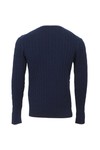 Gant Mens Blue Gant Cable Crew Jumper