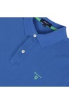 Gant Mens Blue Gant Contrast Collar Pique SS Rugger Polo in Sapphire Blue