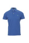 Gant Mens Blue Gant Contrast Collar Pique SS Rugger Polo in Sapphire Blue