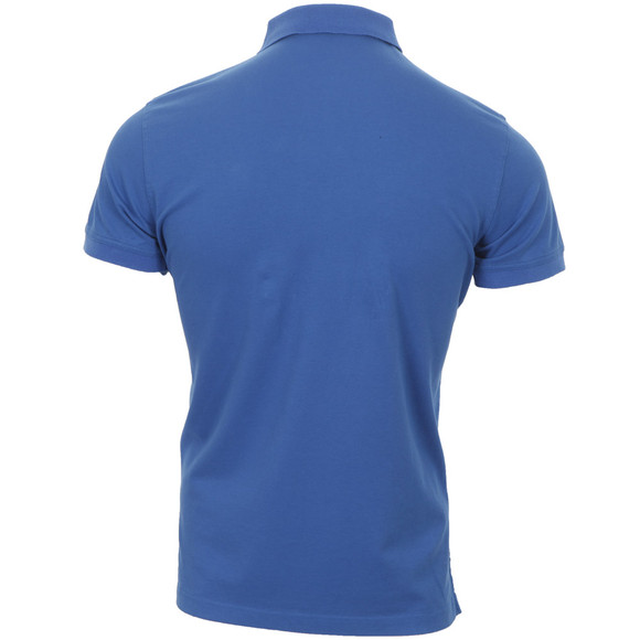 Gant Mens Blue Gant Contrast Collar Pique SS Rugger Polo in Sapphire Blue main image