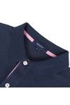Gant Mens Blue Gant Contrast Collar Pique SS Rugger Polo in Midnight Blue