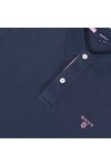Gant Mens Blue Gant Contrast Collar Pique SS Rugger Polo in Midnight Blue