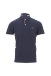 Gant Mens Blue Gant Contrast Collar Pique SS Rugger Polo in Midnight Blue