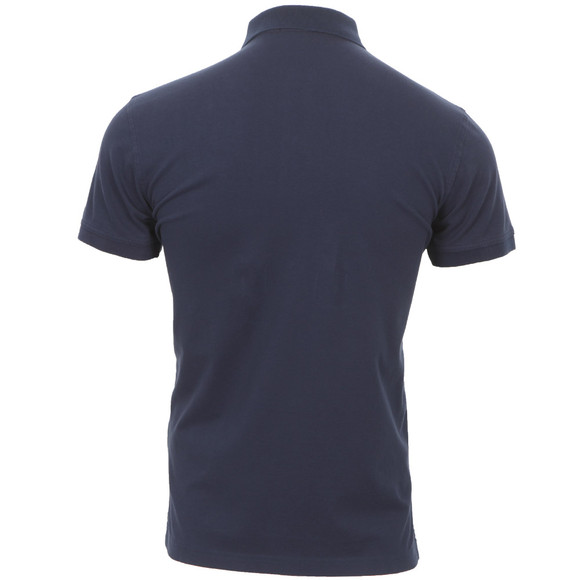 Gant Mens Blue Gant Contrast Collar Pique SS Rugger Polo in Midnight Blue main image