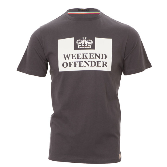 Weekend Offender Mens Grey Weekend Offender Prison Crew T-Shirt main image