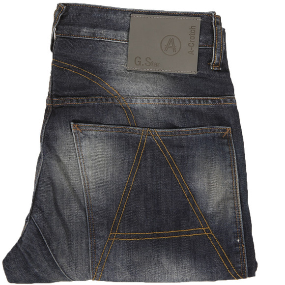 G-Star Mens Blue G-Star A-Crotch Dark Aged Tapered Jean main image