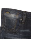 G-Star Mens Blue G-Star A-Crotch Dark Aged Tapered Jean