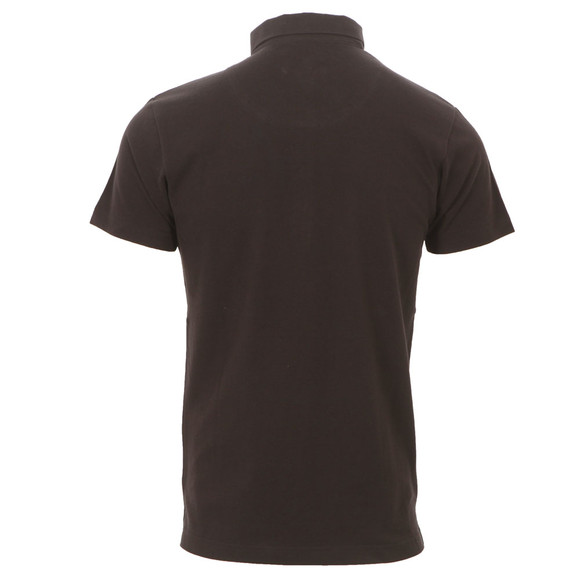 Pearly King Mens Black Pearly King Camino Black Leather Collar Polo main image