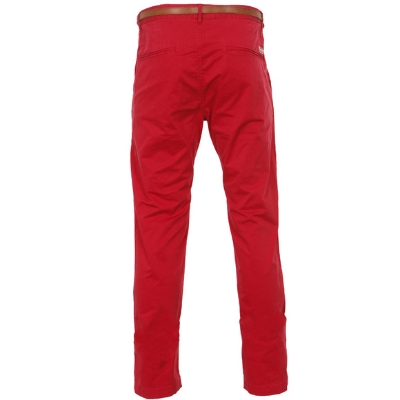 Scotch & Soda Mens Red Scotch & Soda Deep Blush Slim Chino & Leather Belt main image