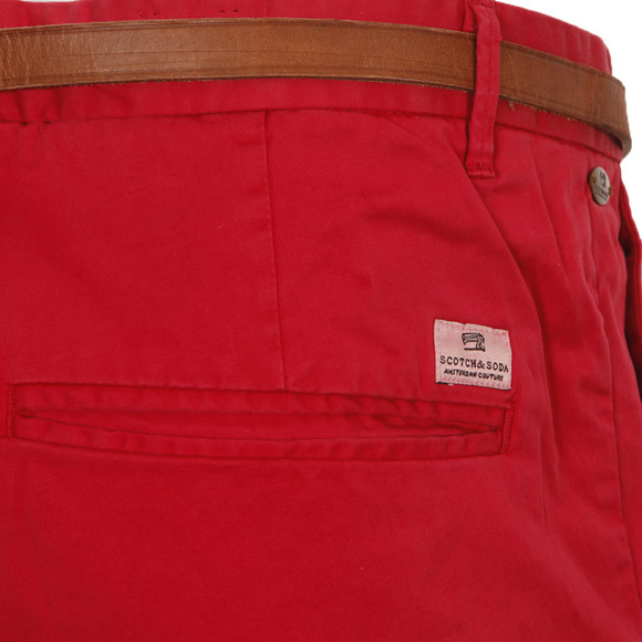 Scotch & Soda Mens Red Scotch & Soda Deep Blush Slim Chino & Leather Belt main image