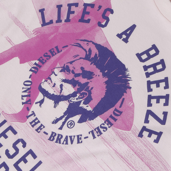 Diesel Boys Pink Diesel Texy Slim Tee in Pink #3