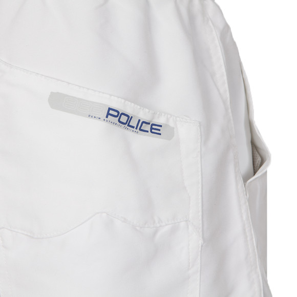 Police Mens White Police Stefford Swim Short  main image
