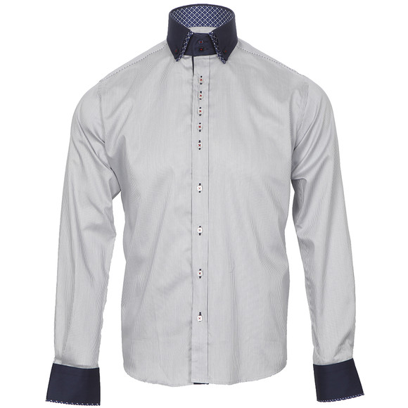 Guide London Mens Blue Guide London Pinstriped Shirt main image