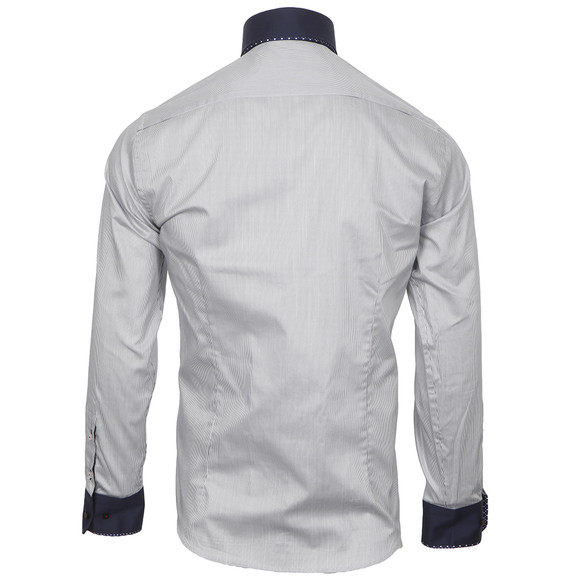 Guide London Mens Blue Guide London Pinstriped Shirt main image