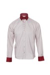 Guide London Mens Red Guide London Pinstriped Shirt