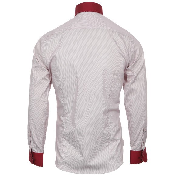 Guide London Mens Red Guide London Pinstriped Shirt main image