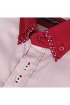 Guide London Mens Red Guide London Pinstriped Shirt