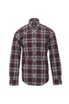 Gant Mens Red Gant NY Madison Poplin Bordeaux Check Shirt