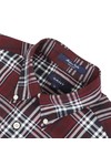 Gant Mens Red Gant NY Madison Poplin Bordeaux Check Shirt