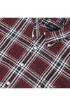 Gant Mens Red Gant NY Madison Poplin Bordeaux Check Shirt