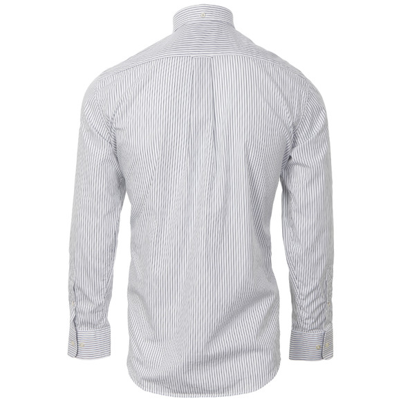 Gant Mens White Gant Long Island Poplin Stripe Shirt main image