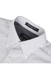 Gant Mens White Gant Long Island Poplin Stripe Shirt