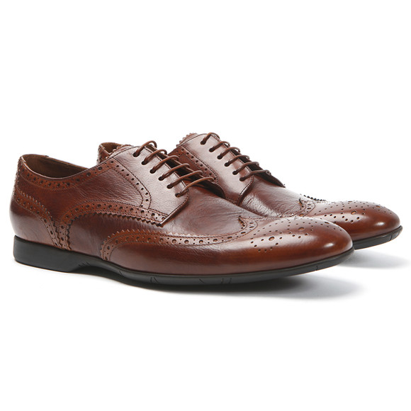 PS Paul Smith Mens Brown PS By Paul Smith Milton Dark Tan Brogue #2