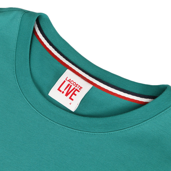 Lacoste Live Mens Green Lacoste Live Emerald Short Sleeved Crew Neck Tee #3