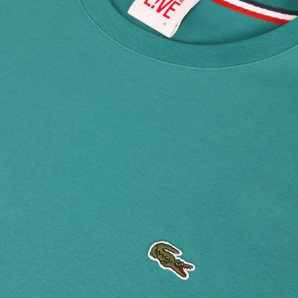 Lacoste Live Mens Green Lacoste Live Emerald Short Sleeved Crew Neck Tee #4