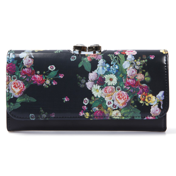 Ted Baker Womens Black Ted Baker Balbara Oil Painting Matinee Purse #1