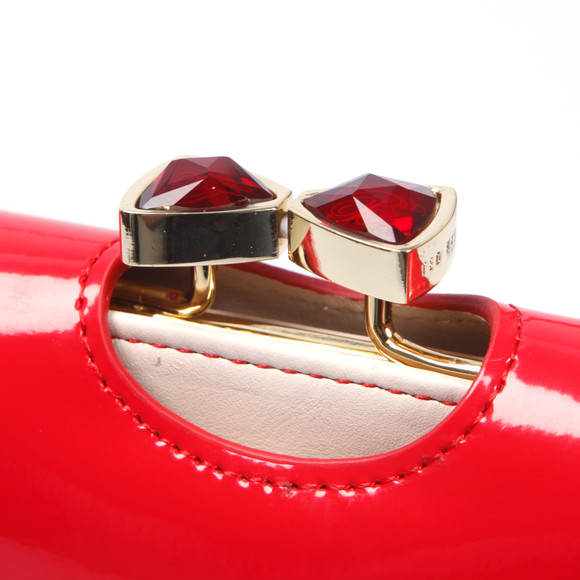 Ted Baker Womens Red Ted Baker Titiana Bow Crystal Top Bobble Matinee Purse #3