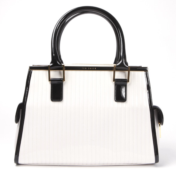 Ted Baker Womens Beige Ted Baker Janee Two Tone Quilted Enamel Tote #1