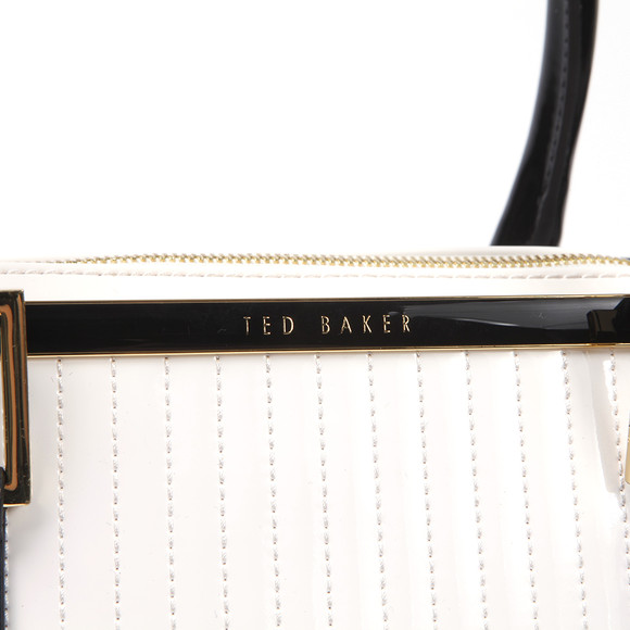 Ted Baker Womens Beige Ted Baker Janee Two Tone Quilted Enamel Tote #5
