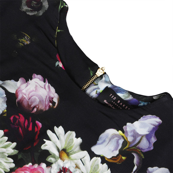 Ted Baker Womens Black Ted Baker Izzie Oil Painting Floral Dress #3